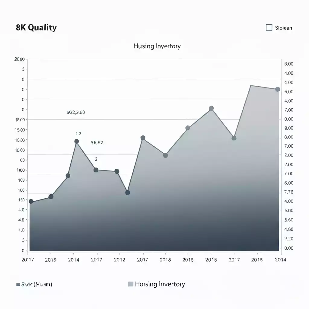 Detailed chart showing an upward trend in housing inventory over time