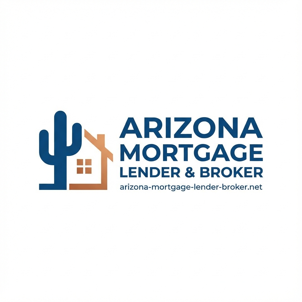 Logo of Arizona Mortgage Lender & Broker with a cactus and house icon.